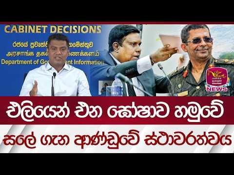 එලියෙන් එන ඝෝෂාව හමුවේ සලේ ගැන ආණ්ඩුවේ ස්ථාවරත්වය